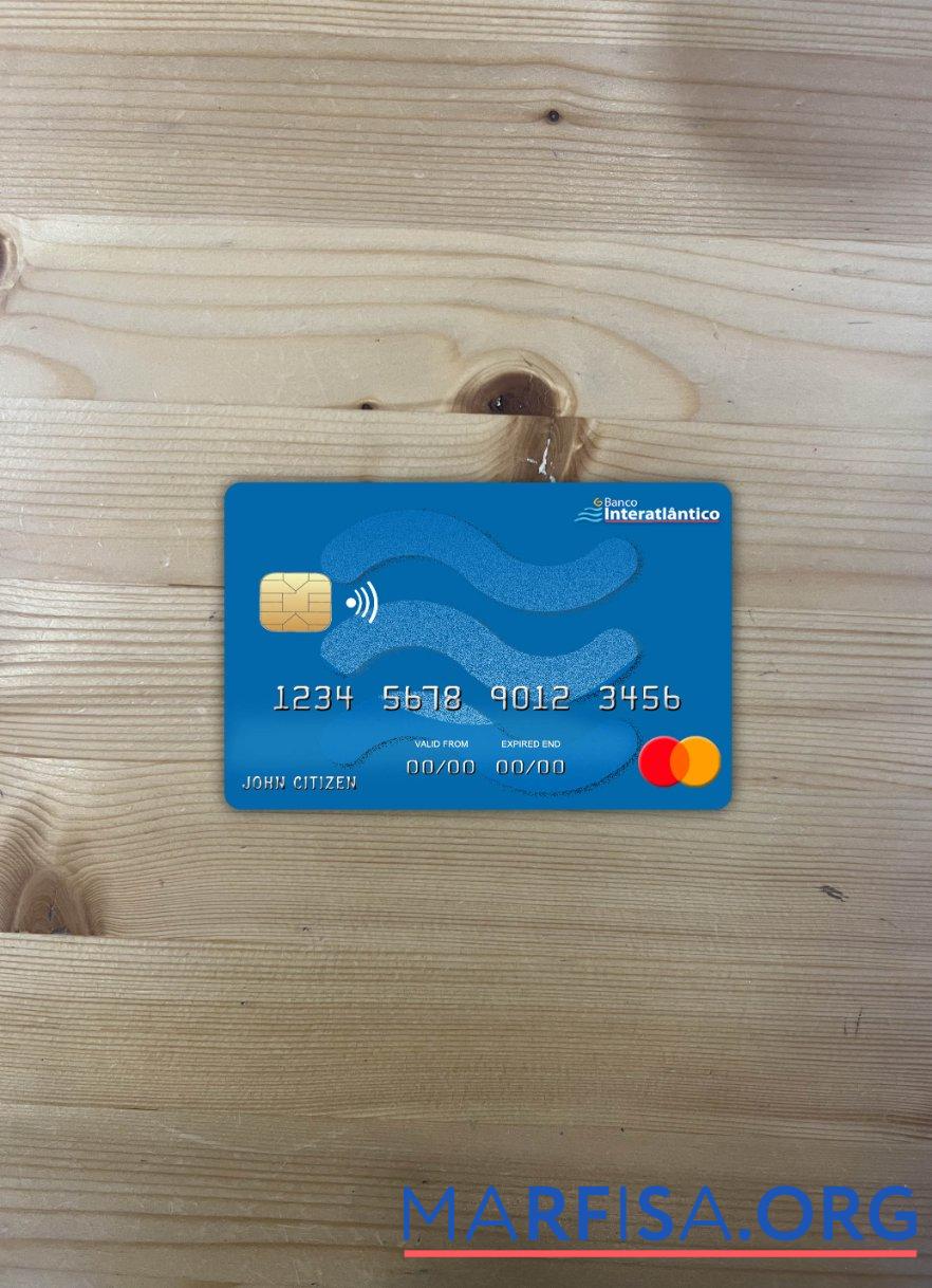 Downloadable Cabo Verde Banco Inter Atlântico bank mastercard photolook front download for verification